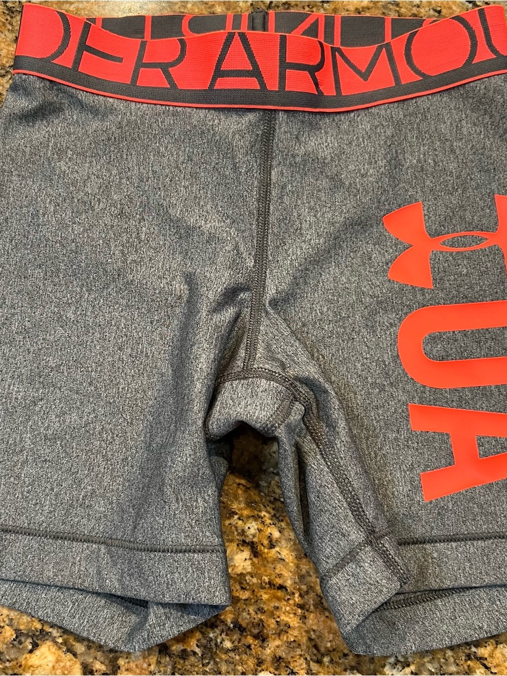Under Armour Grey/Orange Compression Shorts